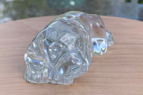 resin dog with fur