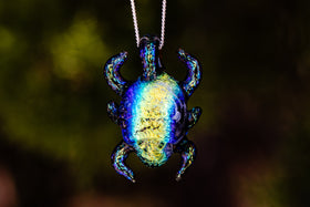 scarab beetle with cremation ash