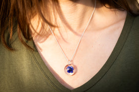 Petite Rose Pendant with Infused Cremains