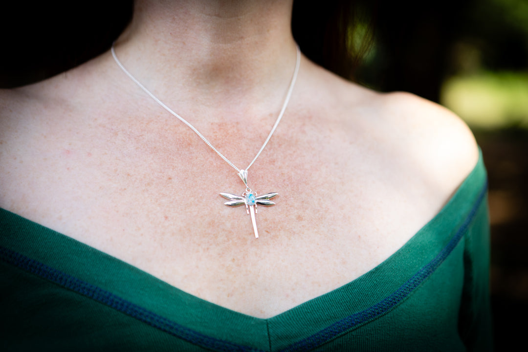 dragonfly with cremation ash