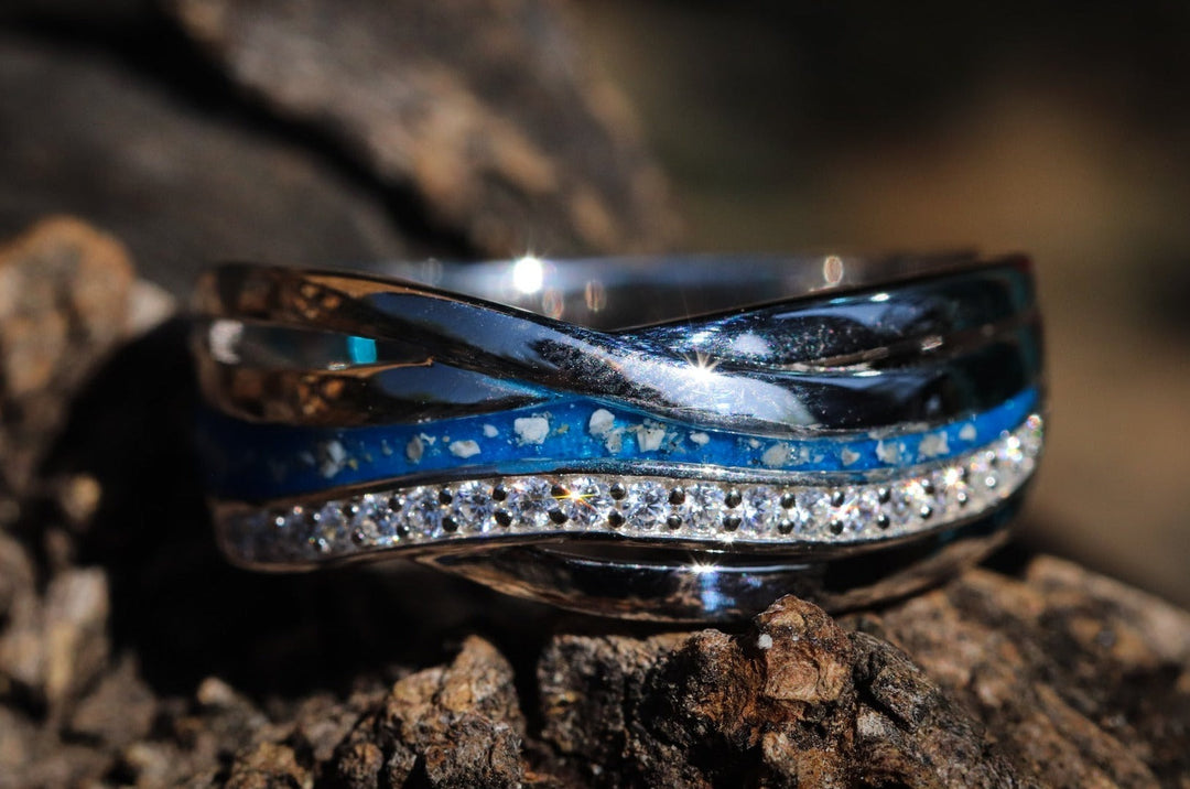 cremation ring with ash
