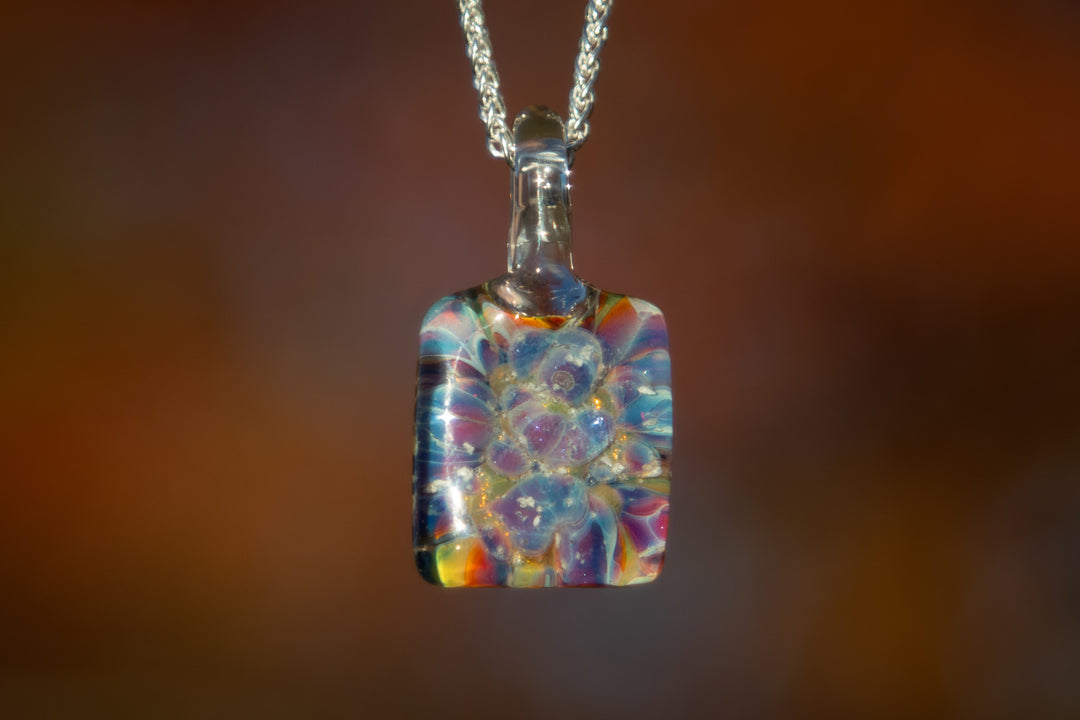 stormy sky pendant with cremation ash