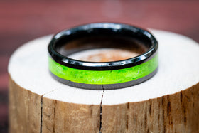 Titanium Carbide Tennis Ball Felt Keepsake Ring