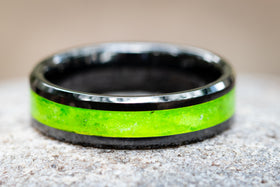 Titanium Carbide Tennis Ball Felt Keepsake Ring