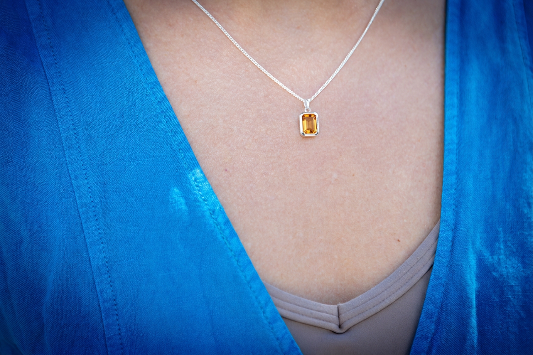 dainty topaz cremation pendant