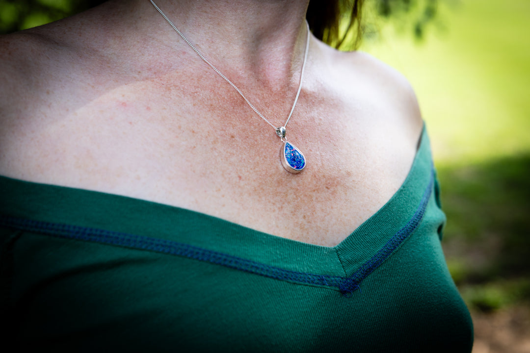Spirit Drop Pendant with Cremation Ashes