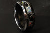 Tungsten Opal Ring with Cremation Ashes