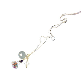 Glass Bead Charm Necklace with Infused Cremains