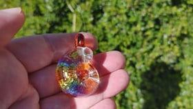 video dichroic sea ammonite with ash