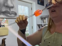 video of Courtney working on pendant
