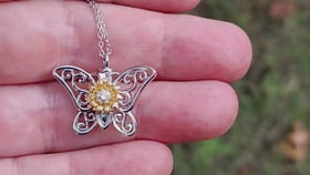 Butterfly pendant for ashes