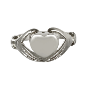 Silver Heart Ring for Cremains