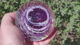 bubble twist orb with cremation ash