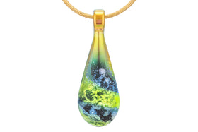 black opal emerald cremation jewelry pendant