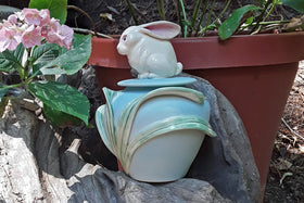 Handmade Ceramic Bunny Urn