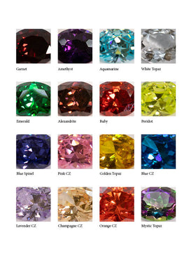 Crystal Colors, Birthstone Colors, Birthstone CZ