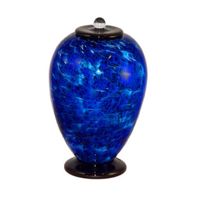 Waterfall Deco Handblown Glass Urn