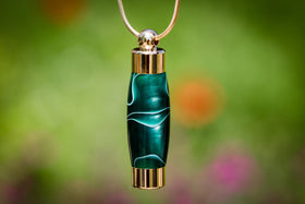 Emerald Acrylic Keepsake Urn For Cremation Ash or Hair