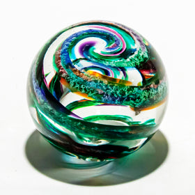 helix-orb-with-cremation-ash-green-multi