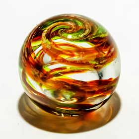 paperweight with cremation ash from person sherbert