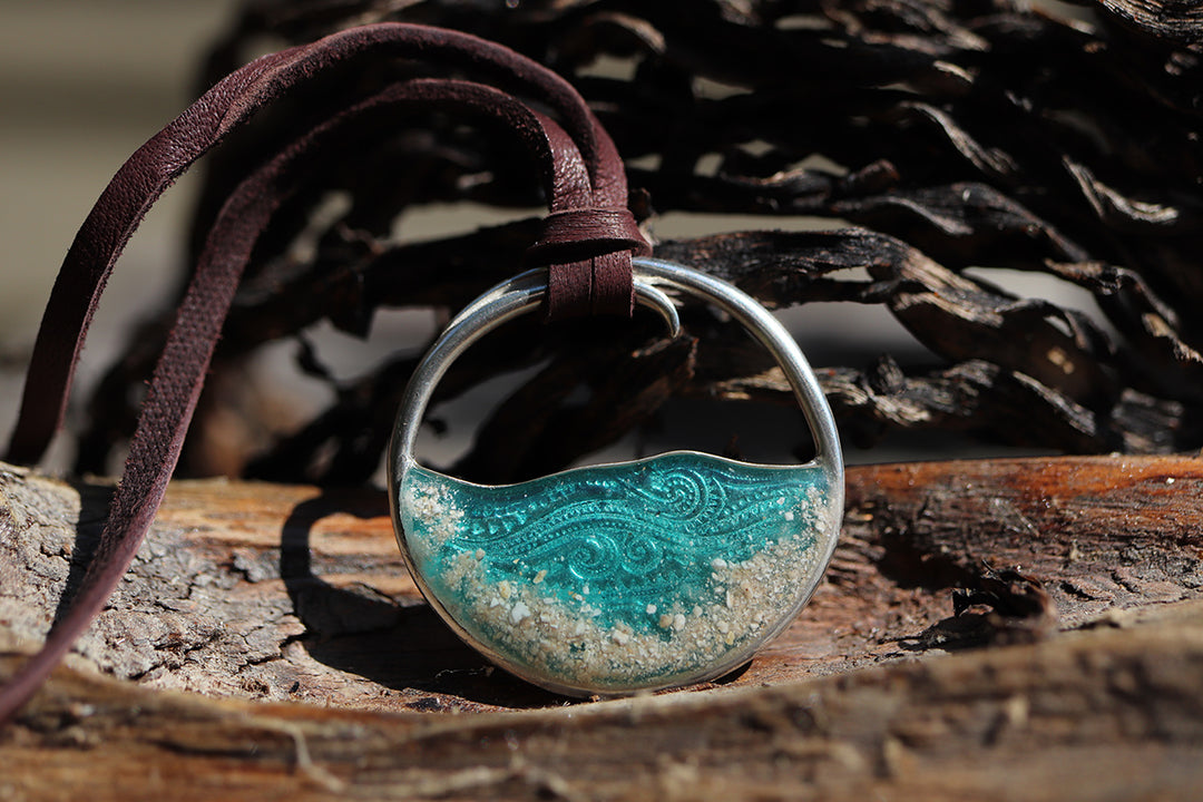 ocean pendant with ash