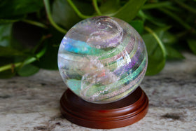 Circle Wood Paperweight Stand