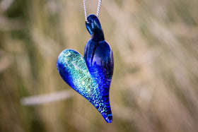 dichroic heart pendant