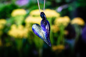 dichroic heart pendant