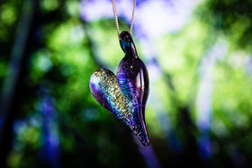 dichroic heart pendant