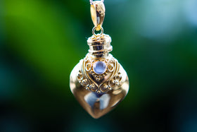 gold plated silver heart
