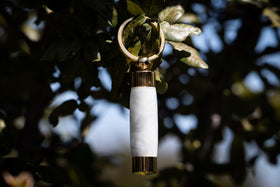 keepsake urn for ashes hanging from a tree