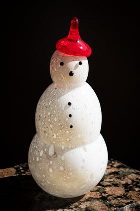 Friendly Memorial Snowman with Cremation Ash