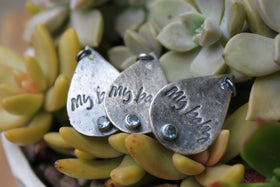 Inscribed Silver Signature Drop Jewelry with Cremation Ash