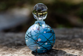 fancy glass keepsake urn