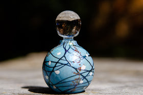 fancy glass keepsake urn