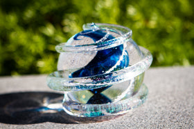 Dichroic Ring Planet with Cremains