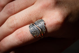 silver angel ring