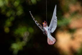 glass female cardinal figurine