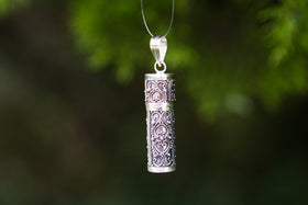Fancy Silver Keepsake Pendant