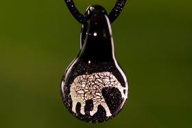 Elephant Hologram Pendant with Infused Cremation Ash