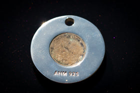 dad gemstone pendant with ash