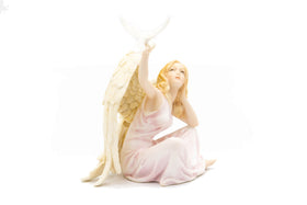 angel with dove figurine