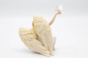 angel with dove figurine