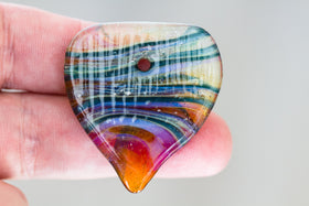 Glass Guitar Pick with Infused Cremains
