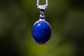 lapis lazuli pendant for ashes, necklace for ash, cremation jewelry, Jewelry for Ash, Remembrance jewelry