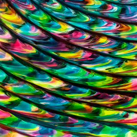Ribbed Spiral Optic Egg with Cremains