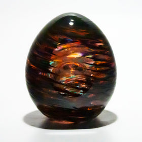 Ribbed Spiral Optic Egg with Cremains