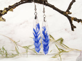 long blue dangle earrings