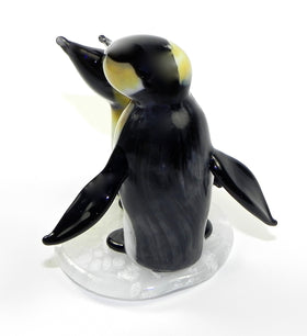 Glass Penguin Figurine with Cremation Ashes
