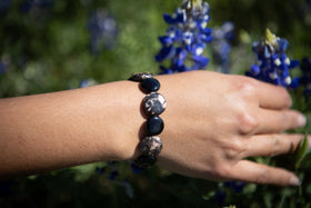 rhodonite and Black Onyx bracelet